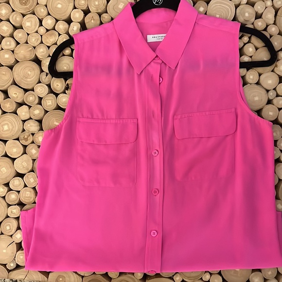 Equipment Signature sleeveless blouse Pink size small - Picture 3 of 5
